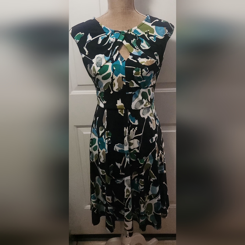 Wisp Blue Floral Dress Size 4